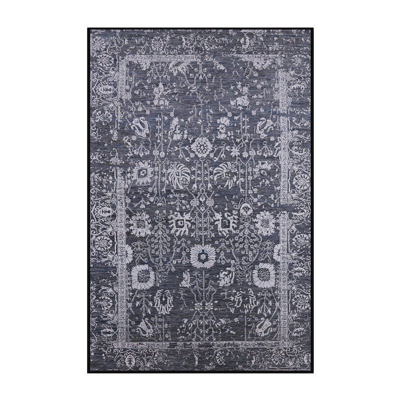Tapis 100% moderne 2573 de style Mid-Century lavable à la machine, Rectangle 3 pi x 5 pi