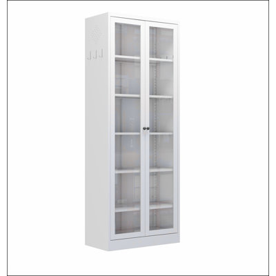 Armoire de cuisine en métal - 72 po de hauteur avec 5 tablettes réglables, armoire autoportante pour cuisine / garde-manger / salle de bain
