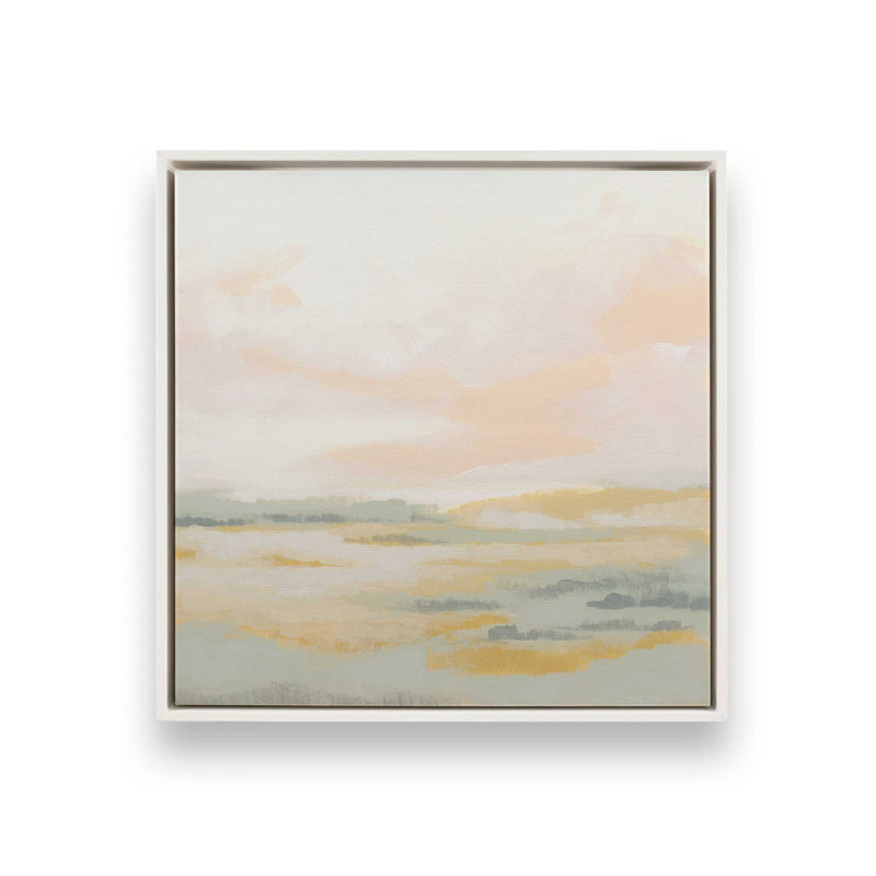 «Pastel Fields of Light II», reproduction sur toile, H 12,75 po x l 12,75 po x P 1,75 po, Cadre flottant blanc opaque, 1