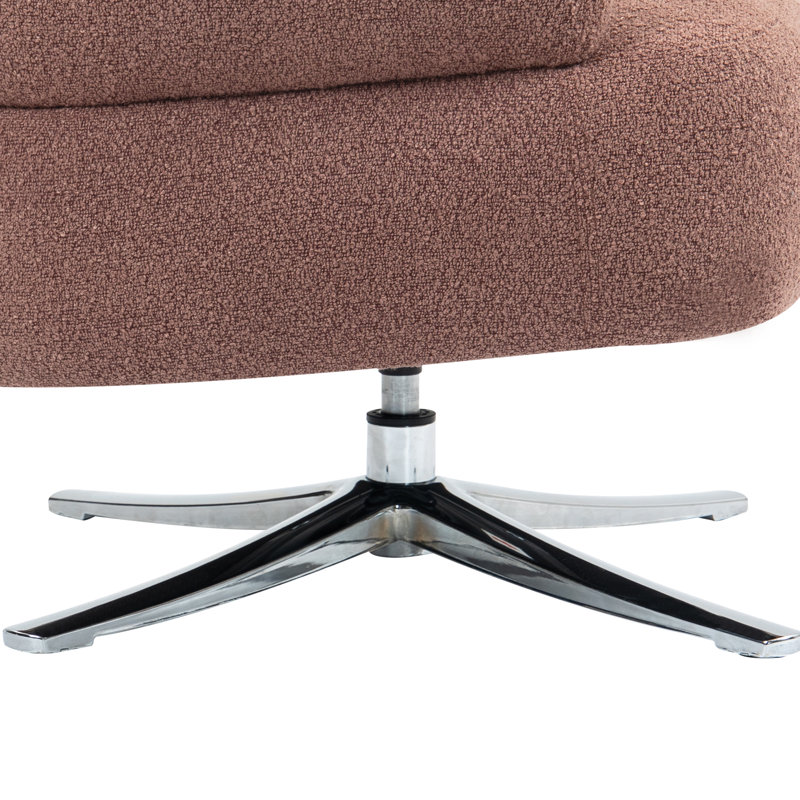 Chaise de salle à manger rembourrée avec pivot pour meuble-lavabo Modern, Terracotta