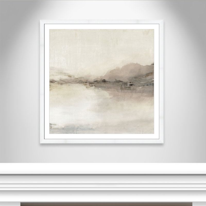 «Blush Horizon II» par Isabelle Z, L 42,5 po x H 42,5 po, Imprimé mat, Blanc satiné