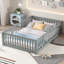 Lit sur pied avec garde-corps et porte pour enfants-2098692334-2098692330