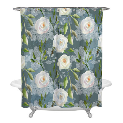 Hubertine Floral Shower Curtain