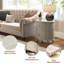 Ensemble de 2 tables de chevet ovales en bois massif, table d'appoint moderne-884305350