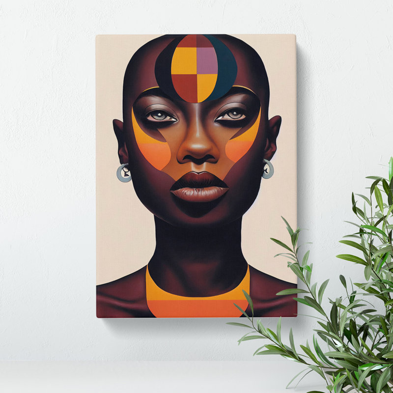 Striking Woman No.1 Abstract - Wrapped Canvas, 76cm H x 35cm W x 3cm D