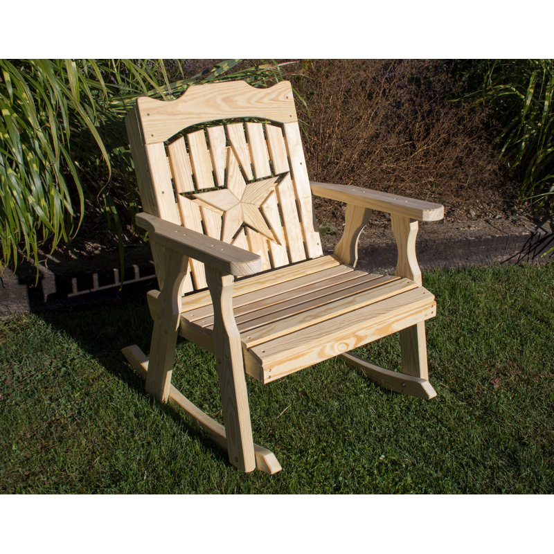 Chaise berçante d'extérieur en bois massif