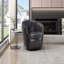Chaise d'appoint, fauteuil de fonction pivotant pour meubles de salon, revêtement en cuir fleur gris, revêtement en bois massif