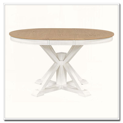 Table de salle à manger extensible rétro avec rallonge papillon de 12 pouces Retro
