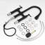 Robinet de cuisine noir avec bec rétractable, 3 trous et 2 poignées, acier inoxydable, céramique, aérosol de conception classique, noir, remplissage en céramique, look moderne-1053523634
