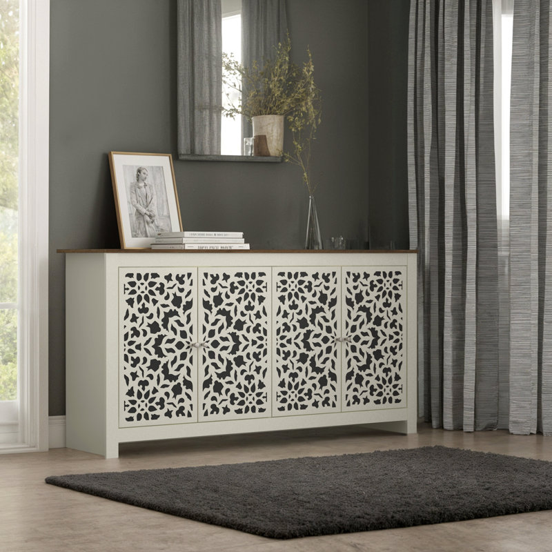 Buffet de 58,4 po Arrastia, Ivoire / Brun