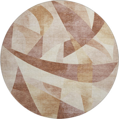 Premium Machine Washable Bitteridge AMF1836 Swirls Rug