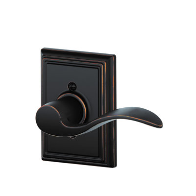 Accent Lever with Addison Trim Non-Turning Lock