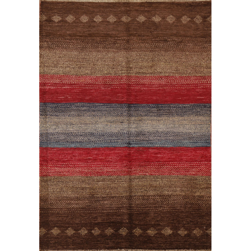 Gabbeh  Striped Area Rug 5x6