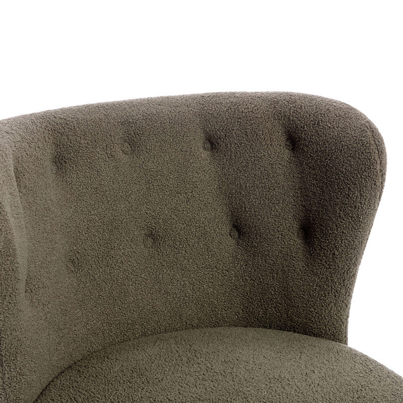 Algene 28'' Wide Armless(set of 2), Dark Green Boucle