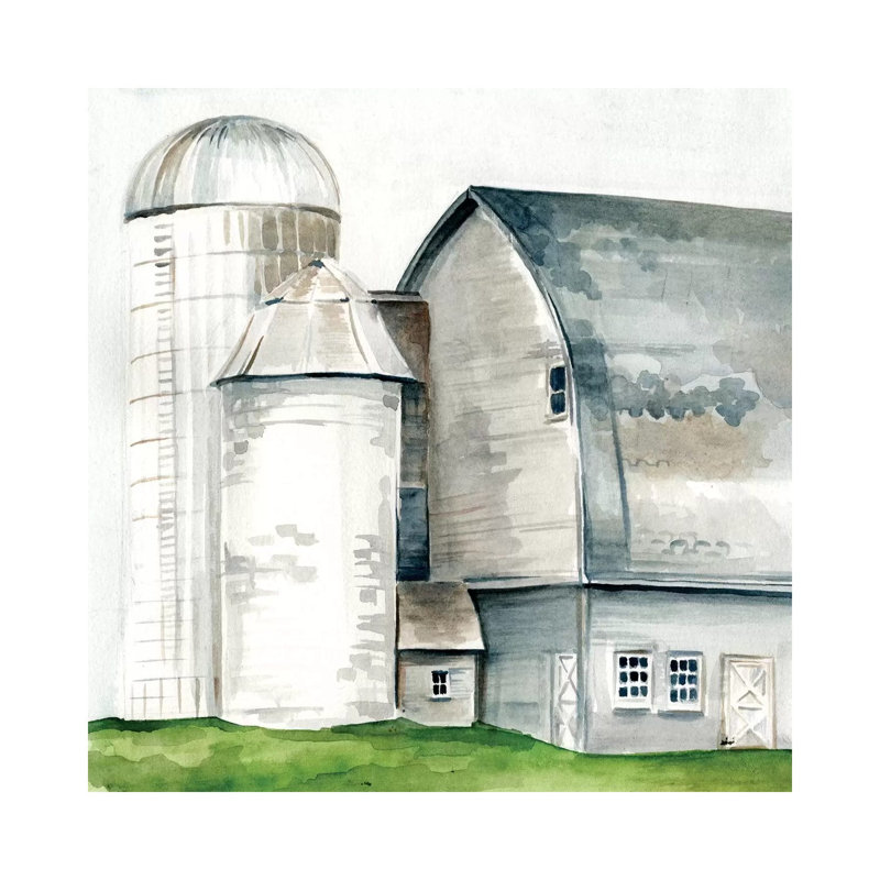 Watercolour Barn II by Jennifer Paxton Parker - Wrapped Canvas Print, 30.48cm H x 30.48cm W x 1.905cm D