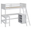 Lit mezzanine avec tablettes et bureau-423759732