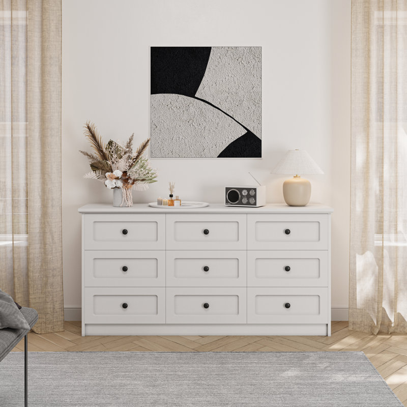 Aneecia 63” W 9 - Drawer Dresser, White