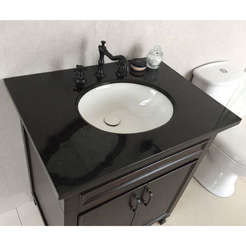 Antwerp 30'' Single Bathroom Vanity with Top, Black