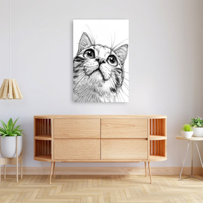 «Curious Cat Looking Contemporary», art mural