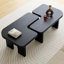 Ensemble de tables basses gigognes en bois, table d'appoint extensible pour le salon