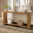 63-inch Solid Wood Console Table, 63" Farmhouse Sofa Table Entryway with 2-Tier Storage Shelf, Rustic Brown