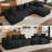 134"W Chenille Curved Sectional Sofa No Assembly Required Boneless Compressed Foam for Living Room Couch-410965111