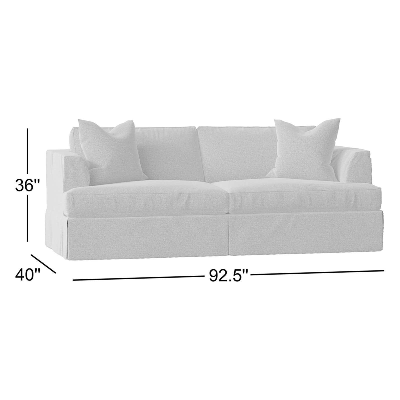 Lucia 92.5'' Upholstered Sleeper Sofa, Bella Ash Performance Velvet