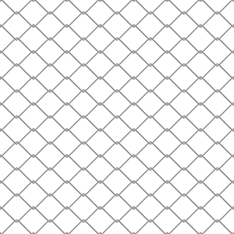 «Chaseton Chain Link Fence» par Eyematrix, impression sur toile tendue, H 20 po x l 20 po