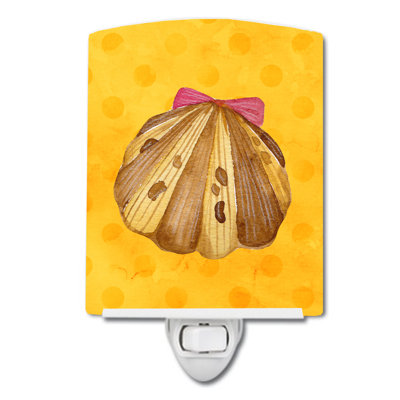 Sea Shell Polkadot Ceramic Night Light