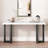 Modern Console Table With Geometric Design And Wood Legs-146855683