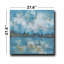 Art mural abstrait bleu horizon 27,6 po x 27,6 po