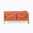 X-BACK CORNER BENCH-L WITH COFFEE TABLE, RED