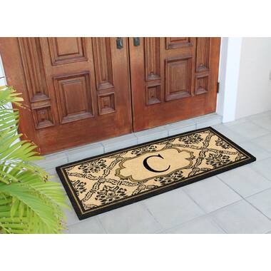 Evideco Welcome Home 30x10 Long Sheltered Front Door Mat Coco Natural