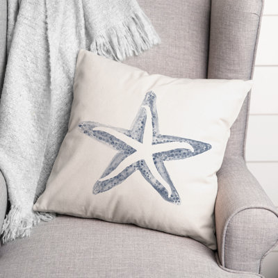 Simple Starfish Square Pillow Cover & Insert