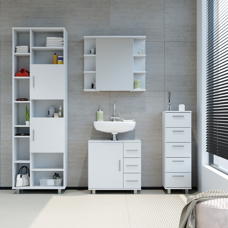 Lachaidh Freestanding Bathroom Storage, White