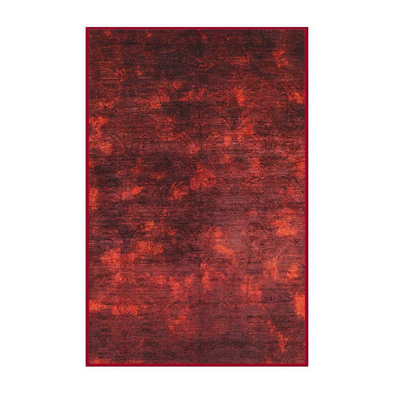 Tapis abstrait rouge, Rectangle 2 pi x 3 pi