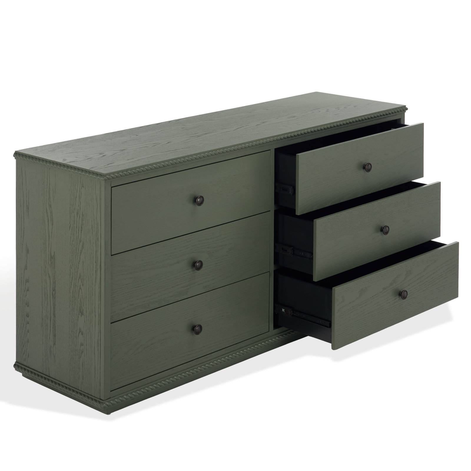 66" Rope Deail Dresser, Green