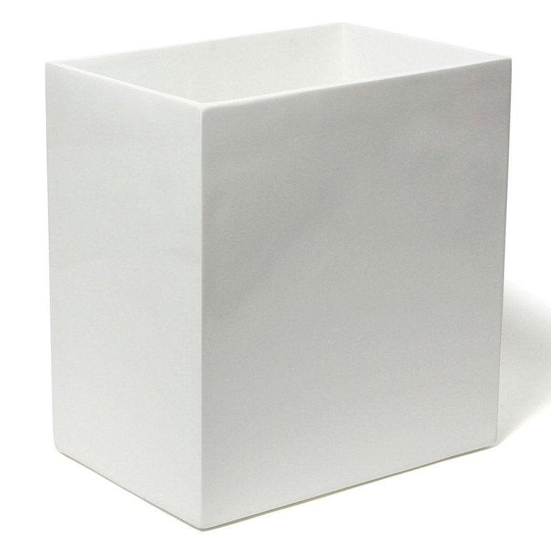 Bath Wastebasket, White