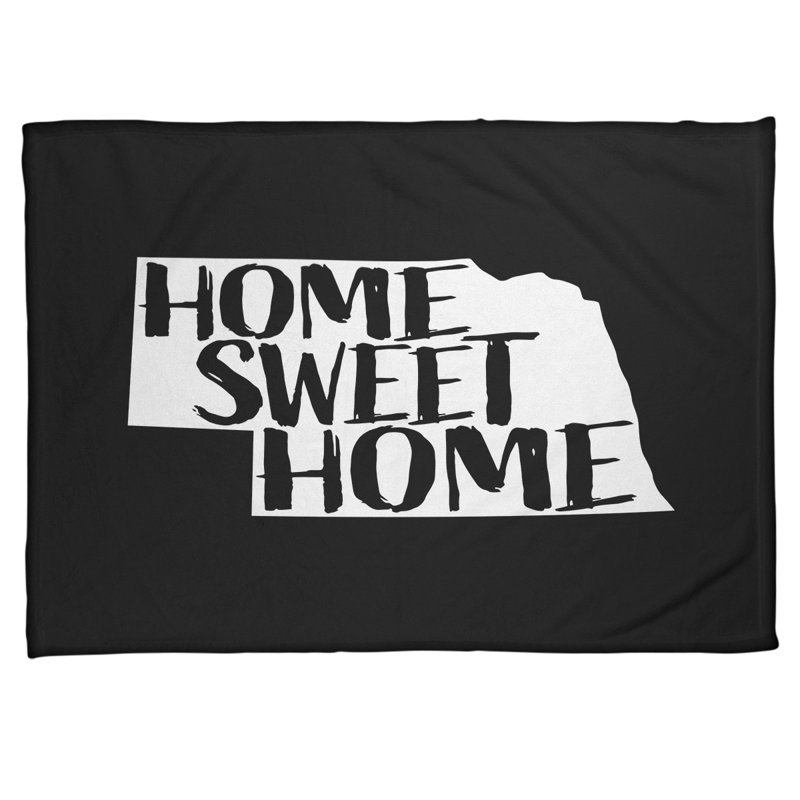 Jeté en polaires pour nebraska home, l 62,5 po x L 82,5 po, Noir