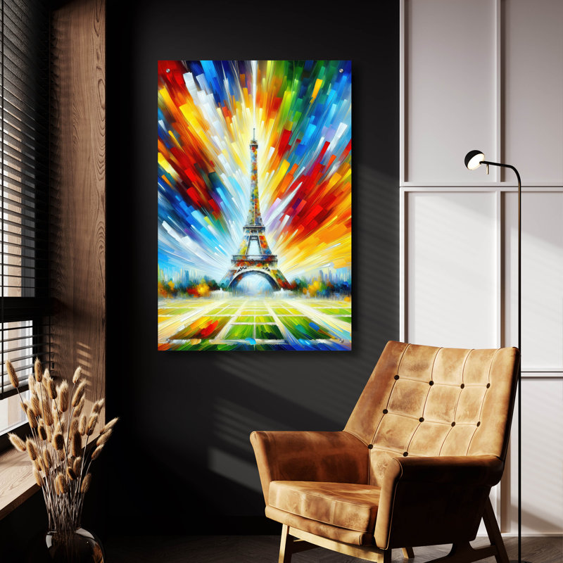 «Radiant Paris» par Rich Monet, art mural en verre acrylique, H 36 po x l 24 po x P 0,2 po