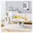 Modern Minimalist White MDF Living Room Table Sets (Square + Rectangular)White