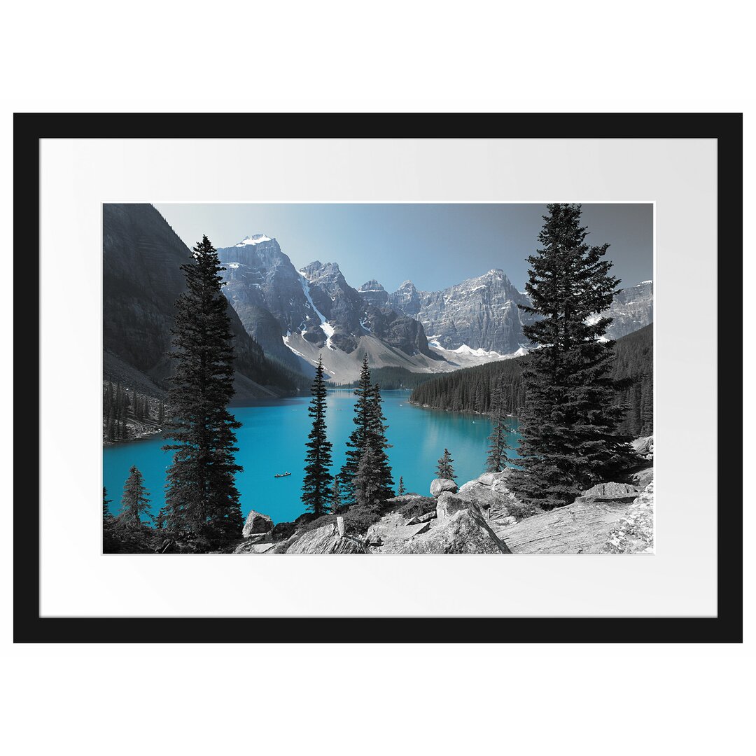 Gerahmtes Poster Moraine Lake kanadische Berge