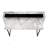 Contemporary White Marble Look Computer Desk With Storage Shelves And Sturdy Black Metal Base For Home Office-2057017636