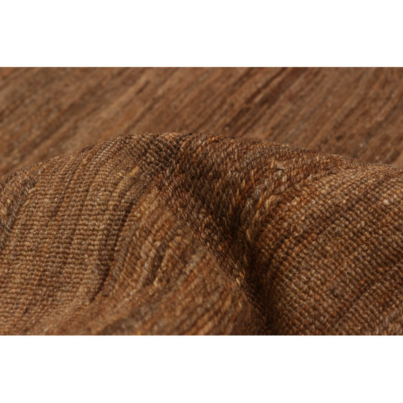 Tapisserie naturelle brune Kilim 9 pi 9 po x 8 pi 11 po