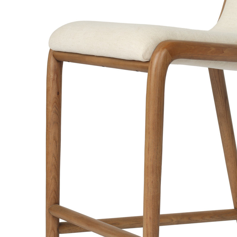 Rafe Upholstered Stool with Solid Wood Frame
