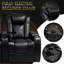 Fauteuil inclinable électrique 68,9 po 2 pièces fait avec nappa de grain supérieur, relaxation entièrement réglable, charge intelligente, éclairage à DEL dynamique RVB, noir