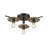 Evelyn 3-Light Rustic Farmhouse Semi Flush Mount Ceiling Light