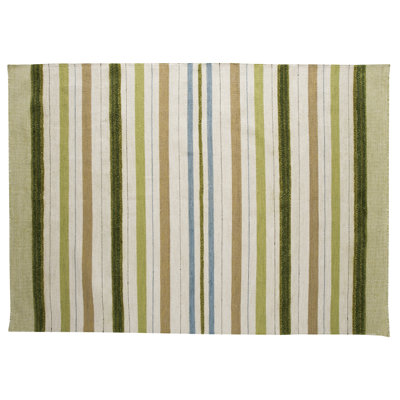 Hoeft Wool Striped Indoor Rug