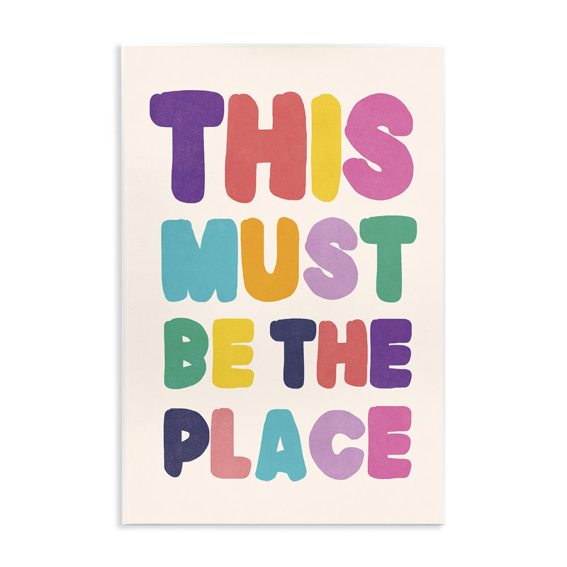 «Must Be The Place», art mural sur bois par Nataly White, H 15 po x l 10 po