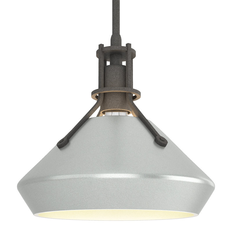 Henry with Chamfer Pendant, Vintage Platinum, Natural Iron